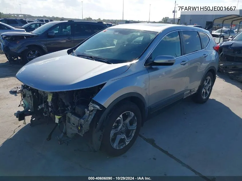 2018 Honda Cr-V Ex VIN: 7FARW1H50JE001667 Lot: 40606090