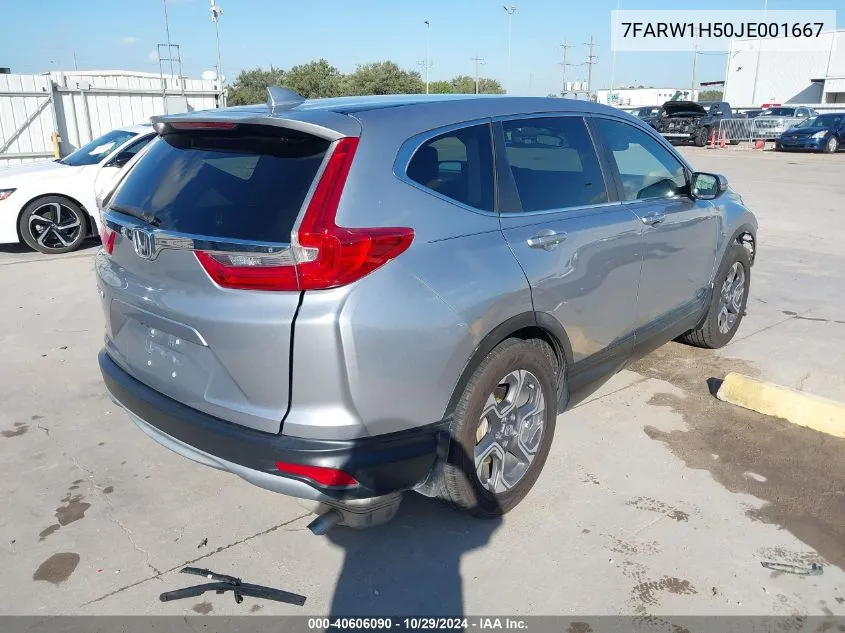 2018 Honda Cr-V Ex VIN: 7FARW1H50JE001667 Lot: 40606090