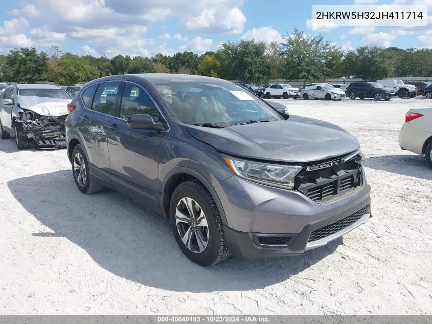 2018 Honda Cr-V Lx VIN: 2HKRW5H32JH411714 Lot: 40640183