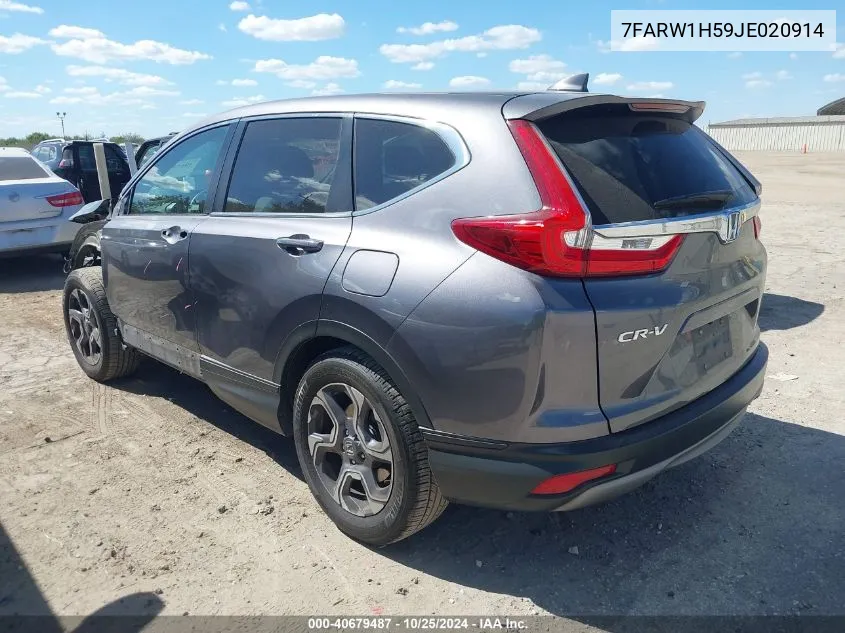 2018 Honda Cr-V Ex VIN: 7FARW1H59JE020914 Lot: 40679487