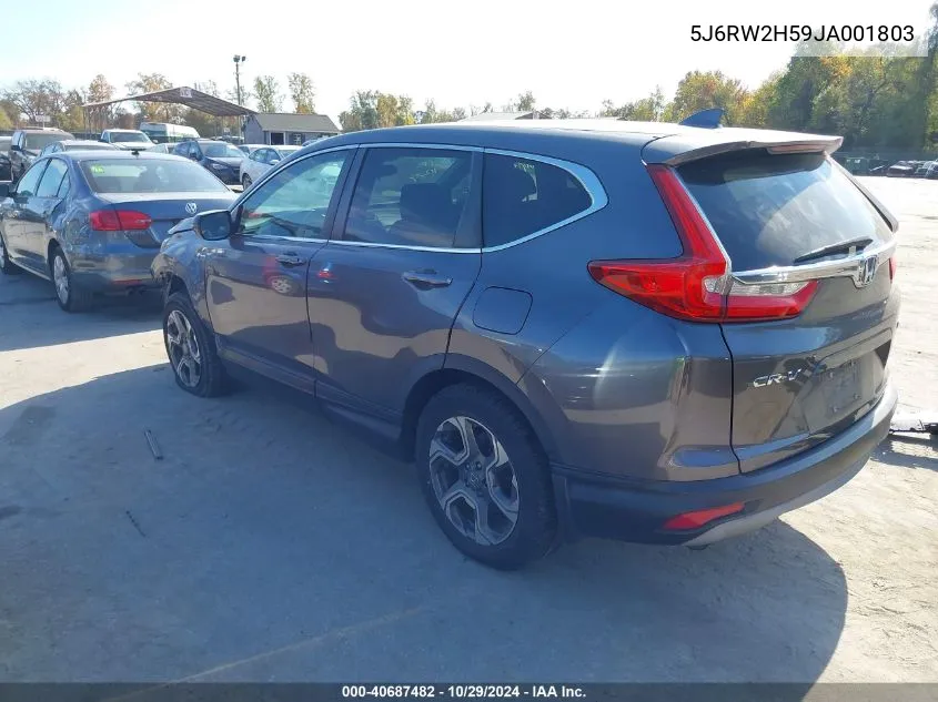 2018 Honda Cr-V Ex VIN: 5J6RW2H59JA001803 Lot: 40687482