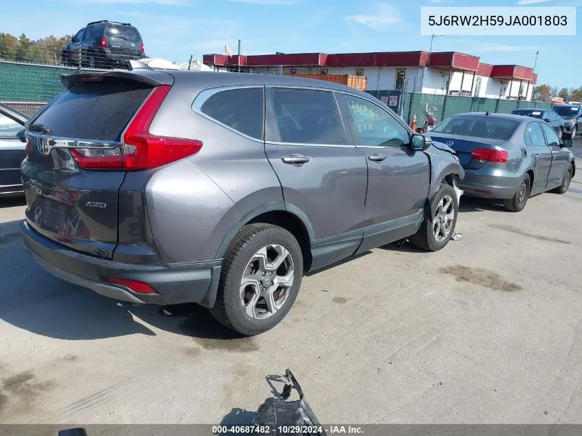 2018 Honda Cr-V Ex VIN: 5J6RW2H59JA001803 Lot: 40687482