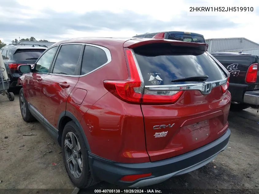 2018 Honda Cr-V Ex VIN: 2HKRW1H52JH519910 Lot: 40705138