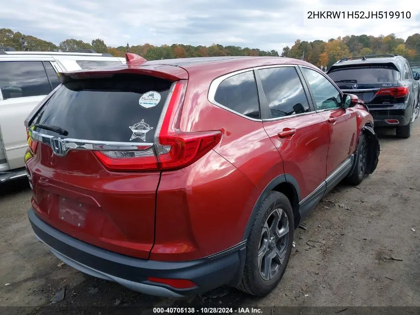 2018 Honda Cr-V Ex VIN: 2HKRW1H52JH519910 Lot: 40705138