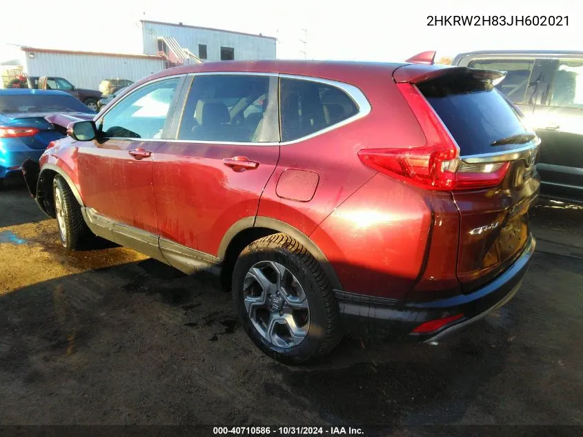 2018 Honda Cr-V Ex-L/Ex-L Navi VIN: 2HKRW2H83JH602021 Lot: 40710586