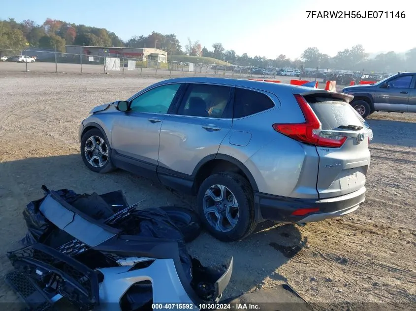 2018 Honda Cr-V Ex VIN: 7FARW2H56JE071146 Lot: 40715592