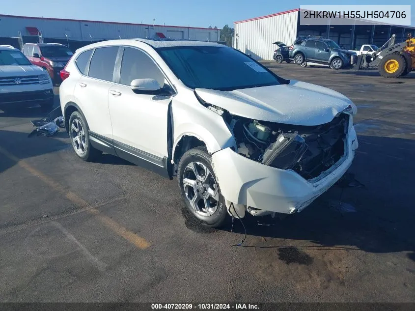 2018 Honda Cr-V Ex VIN: 2HKRW1H55JH504706 Lot: 40720209