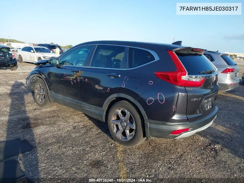 2018 Honda Cr-V Ex-L/Ex-L Navi VIN: 7FARW1H85JE030317 Lot: 40735240