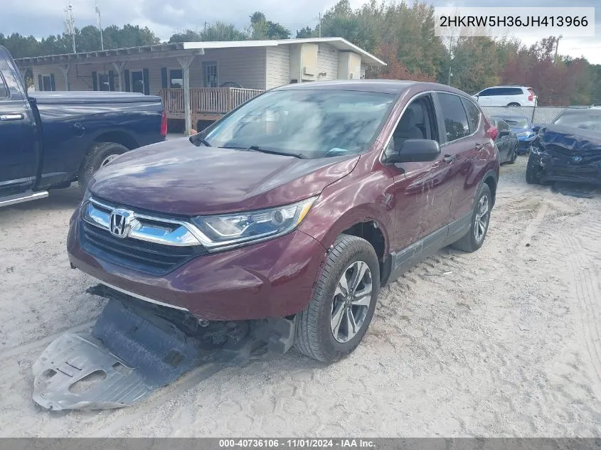 2018 Honda Cr-V Lx VIN: 2HKRW5H36JH413966 Lot: 40736106