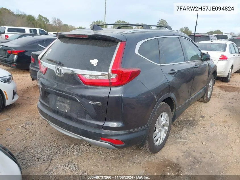 2018 Honda Cr-V Ex VIN: 7FARW2H57JE094824 Lot: 40737260