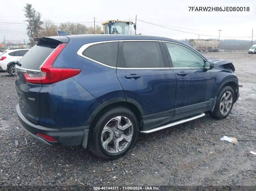 2018 Honda Cr-V Ex-L/Ex-L Navi VIN: 7FARW2H86JE080018 Lot: 40744377