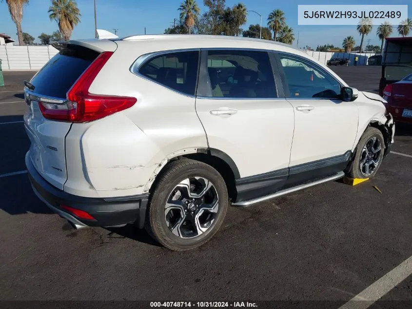 2018 Honda Cr-V Touring VIN: 5J6RW2H93JL022489 Lot: 40748714