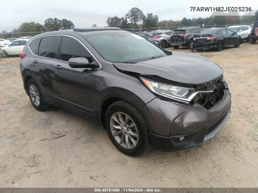 2018 Honda Cr-V Exl VIN: 7FARW1H82JE025236 Lot: 40761066