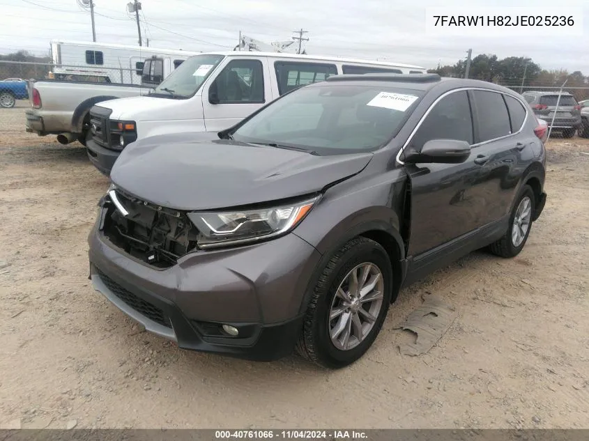 2018 Honda Cr-V Exl VIN: 7FARW1H82JE025236 Lot: 40761066