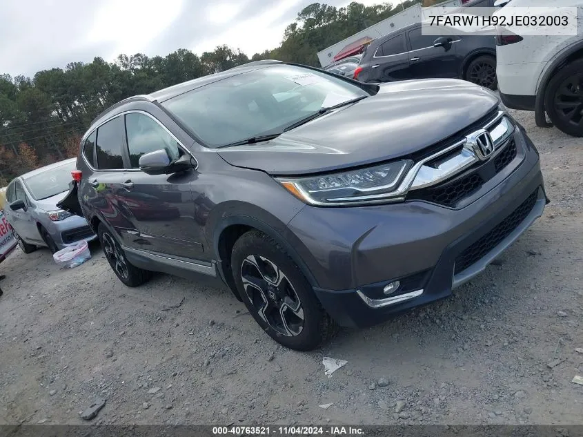 2018 Honda Cr-V Touring VIN: 7FARW1H92JE032003 Lot: 40763521