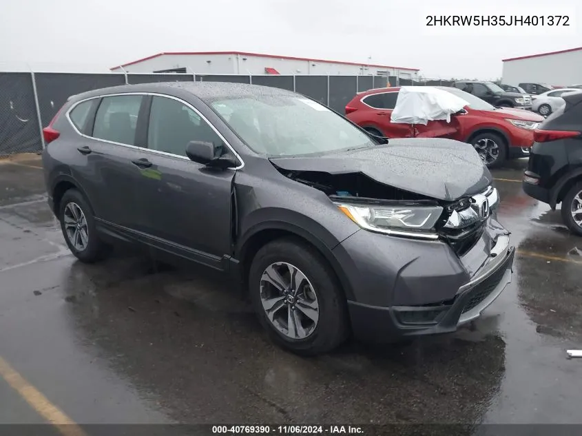 2018 Honda Cr-V Lx VIN: 2HKRW5H35JH401372 Lot: 40769390