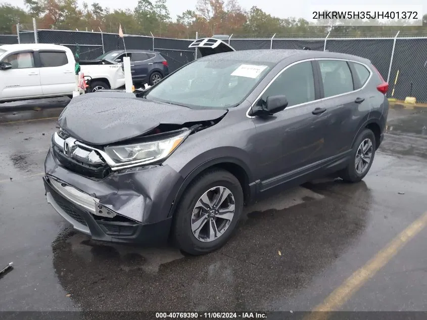 2018 Honda Cr-V Lx VIN: 2HKRW5H35JH401372 Lot: 40769390