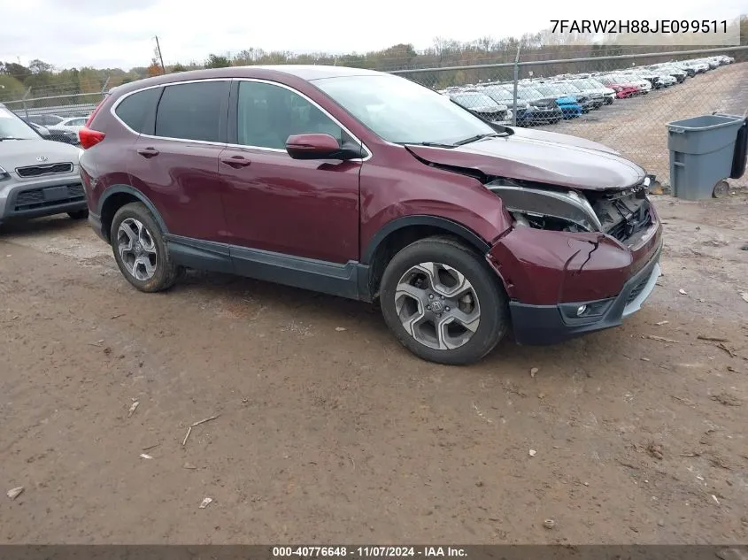 2018 Honda Cr-V Ex-L/Ex-L Navi VIN: 7FARW2H88JE099511 Lot: 40776648