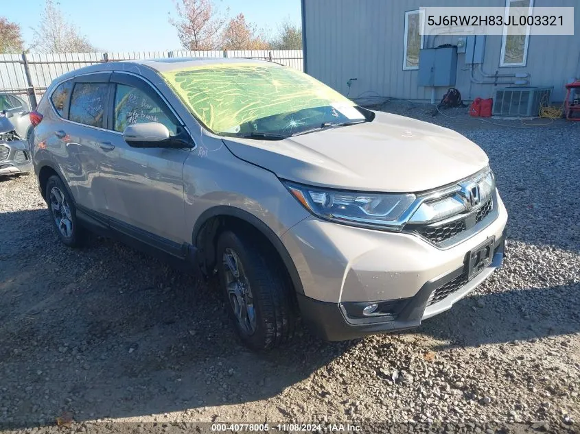 2018 Honda Cr-V Ex-L/Ex-L Navi VIN: 5J6RW2H83JL003321 Lot: 40778005