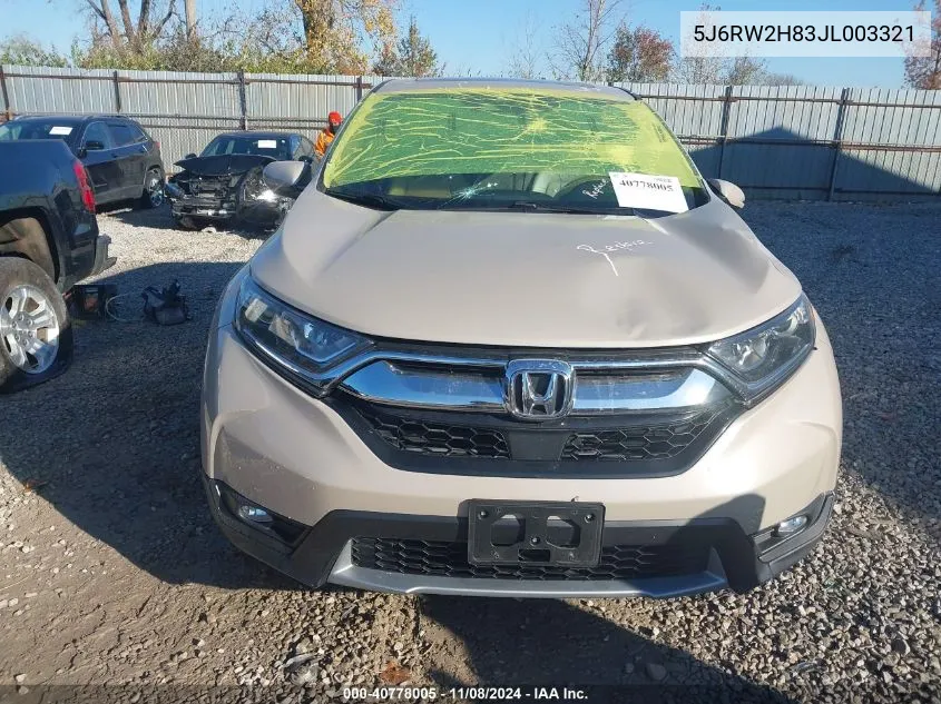 2018 Honda Cr-V Ex-L/Ex-L Navi VIN: 5J6RW2H83JL003321 Lot: 40778005