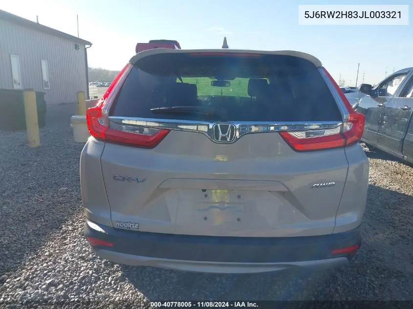 2018 Honda Cr-V Ex-L/Ex-L Navi VIN: 5J6RW2H83JL003321 Lot: 40778005