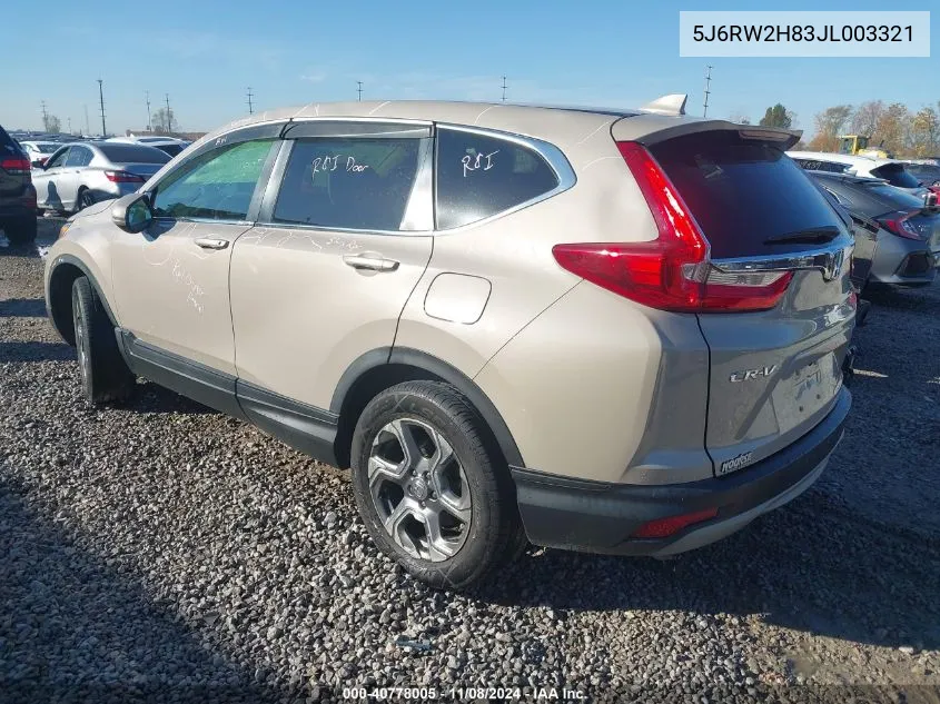 2018 Honda Cr-V Ex-L/Ex-L Navi VIN: 5J6RW2H83JL003321 Lot: 40778005