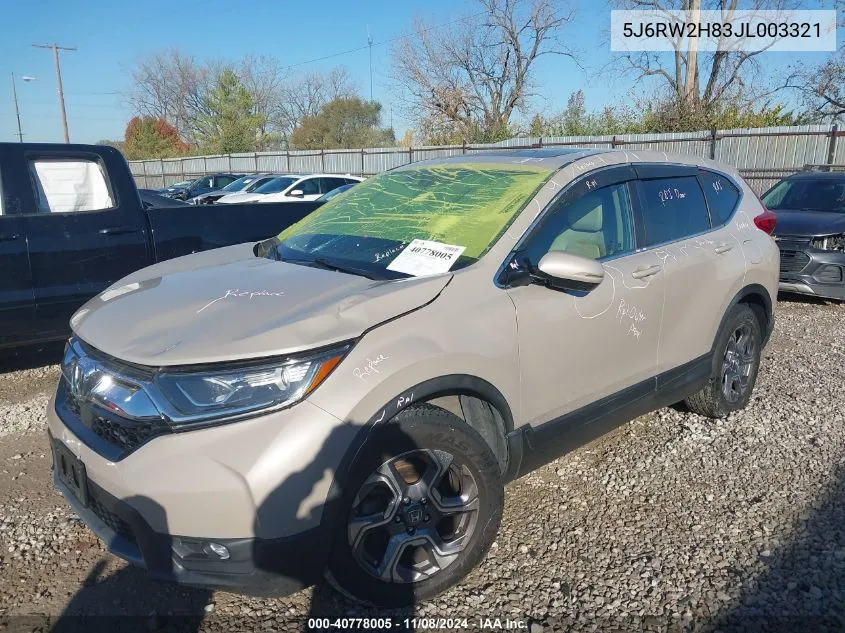 2018 Honda Cr-V Ex-L/Ex-L Navi VIN: 5J6RW2H83JL003321 Lot: 40778005