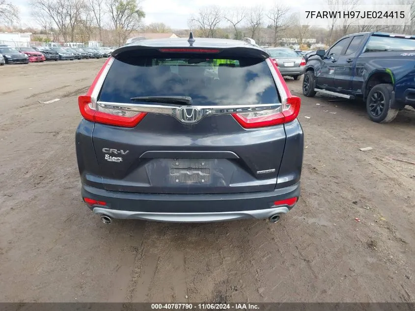 2018 Honda Cr-V Touring VIN: 7FARW1H97JE024415 Lot: 40787790