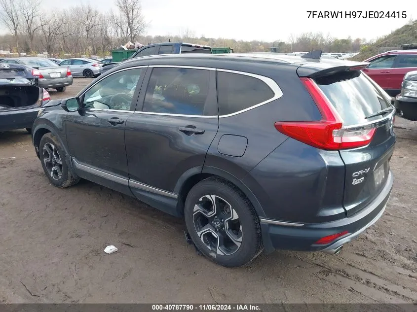 2018 Honda Cr-V Touring VIN: 7FARW1H97JE024415 Lot: 40787790