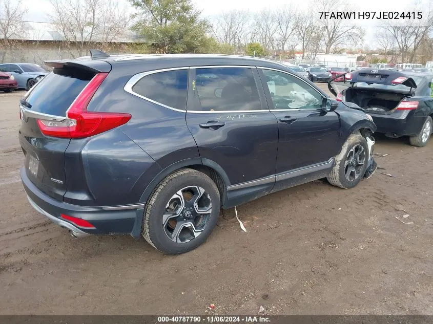 2018 Honda Cr-V Touring VIN: 7FARW1H97JE024415 Lot: 40787790