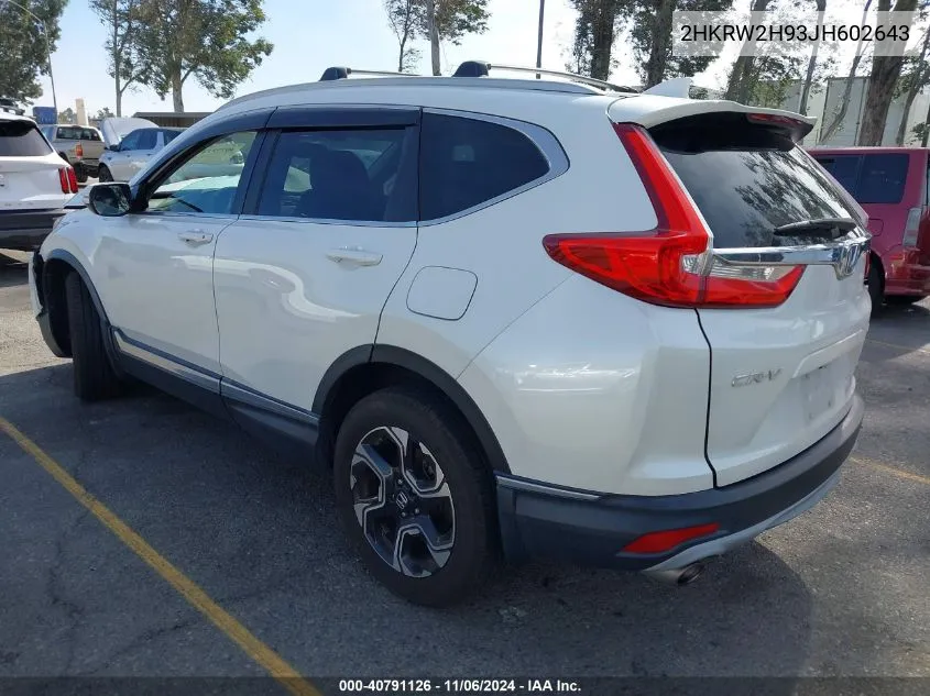 2018 Honda Cr-V Touring VIN: 2HKRW2H93JH602643 Lot: 40791126