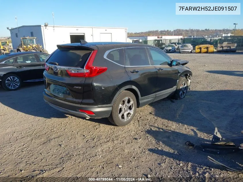 2018 Honda Cr-V Ex VIN: 7FARW2H52JE091507 Lot: 40799044