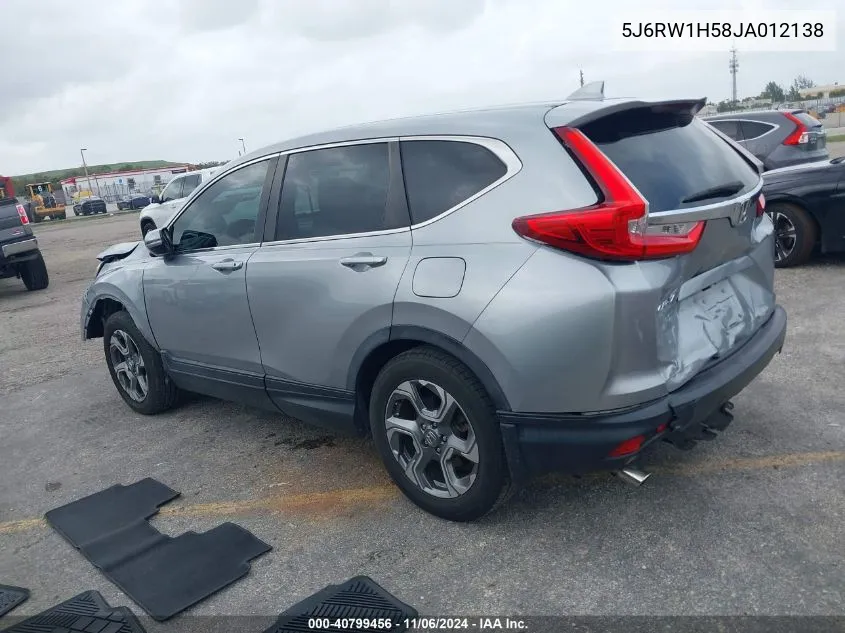 2018 Honda Cr-V Ex VIN: 5J6RW1H58JA012138 Lot: 40799456