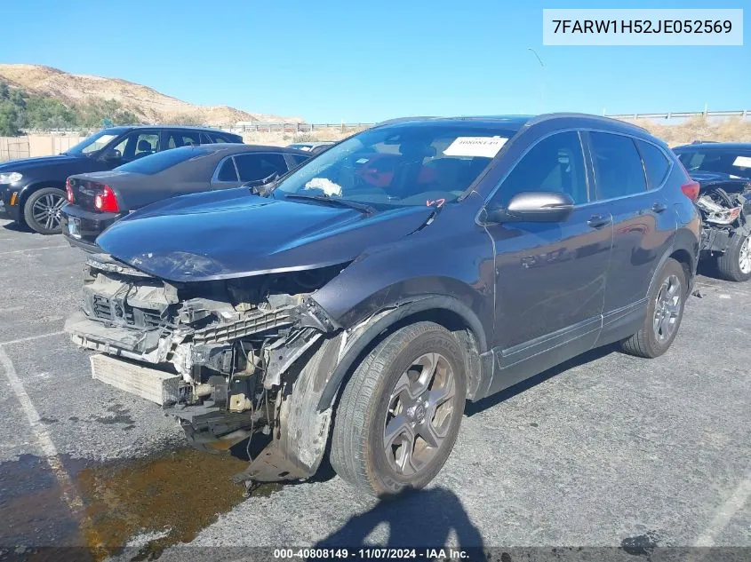 2018 Honda Cr-V Ex VIN: 7FARW1H52JE052569 Lot: 40808149