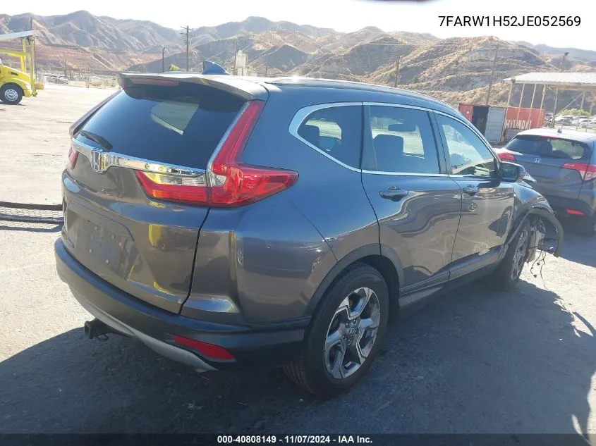 2018 Honda Cr-V Ex VIN: 7FARW1H52JE052569 Lot: 40808149