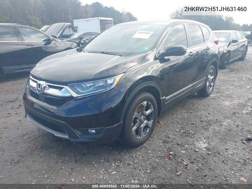 2018 Honda Cr-V Ex VIN: 2HKRW2H51JH631460 Lot: 40809505