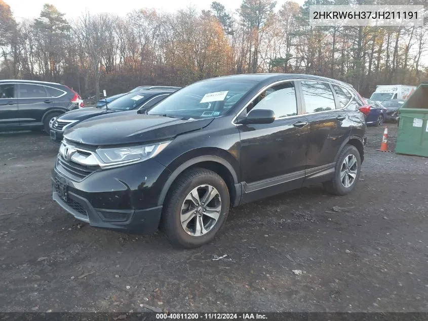 2018 Honda Cr-V Lx VIN: 2HKRW6H37JH211191 Lot: 40811200