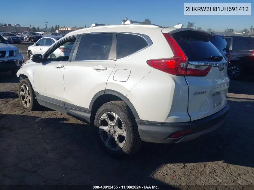 2018 Honda Cr-V Ex-L/Ex-L Navi VIN: 2HKRW2H81JH691412 Lot: 40812455