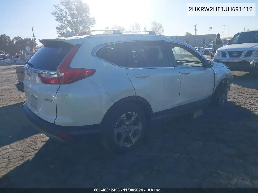 2018 Honda Cr-V Ex-L/Ex-L Navi VIN: 2HKRW2H81JH691412 Lot: 40812455