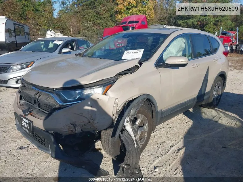 2018 Honda Cr-V Ex VIN: 2HKRW1H5XJH520609 Lot: 40818018