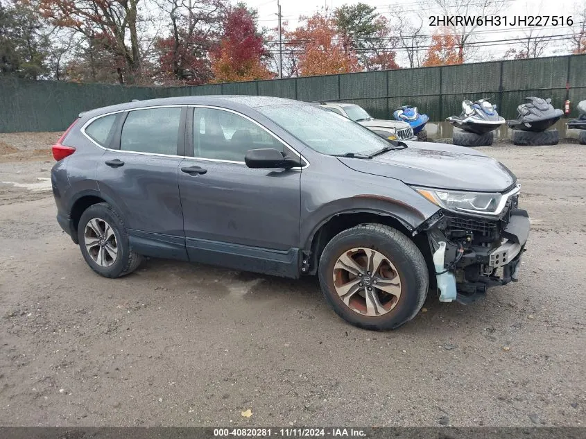 2018 Honda Cr-V Lx VIN: 2HKRW6H31JH227516 Lot: 40820281