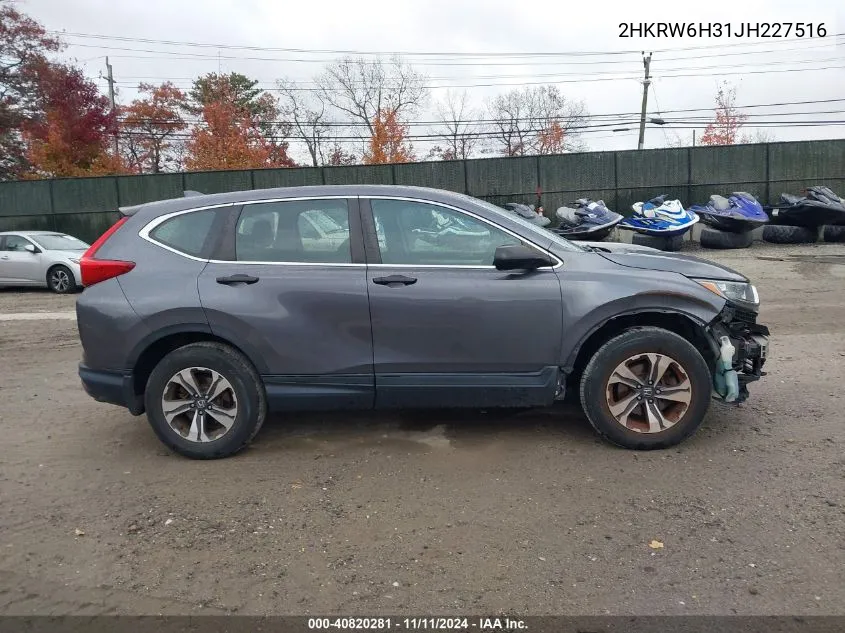 2018 Honda Cr-V Lx VIN: 2HKRW6H31JH227516 Lot: 40820281