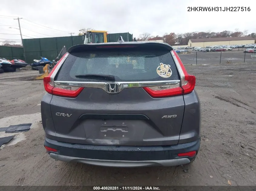 2018 Honda Cr-V Lx VIN: 2HKRW6H31JH227516 Lot: 40820281