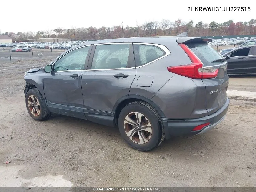 2018 Honda Cr-V Lx VIN: 2HKRW6H31JH227516 Lot: 40820281