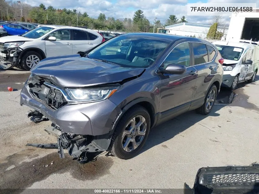 2018 Honda Cr-V Ex-L/Ex-L Navi VIN: 7FARW2H80JE064588 Lot: 40822166