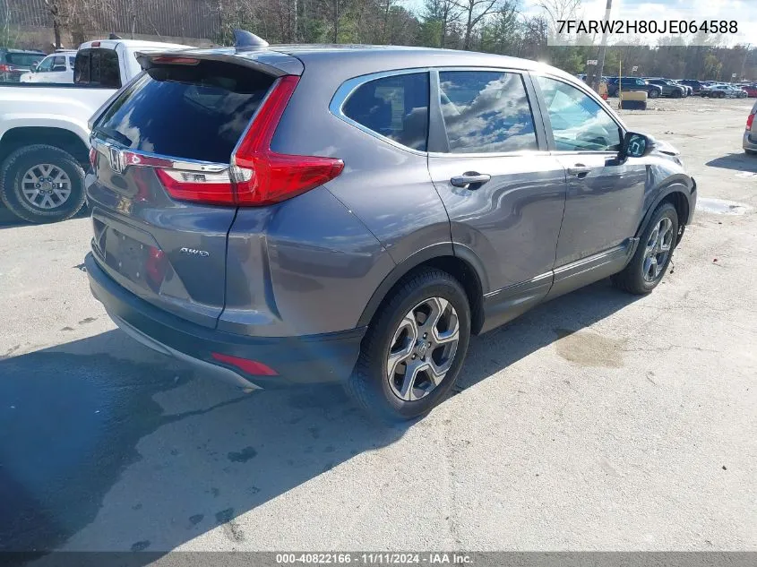 2018 Honda Cr-V Ex-L/Ex-L Navi VIN: 7FARW2H80JE064588 Lot: 40822166