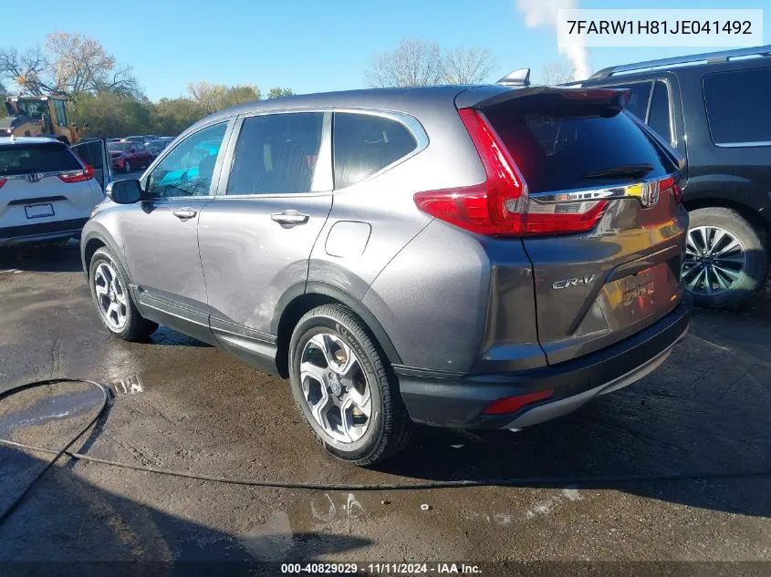 2018 Honda Cr-V Ex-L/Ex-L Navi VIN: 7FARW1H81JE041492 Lot: 40829029