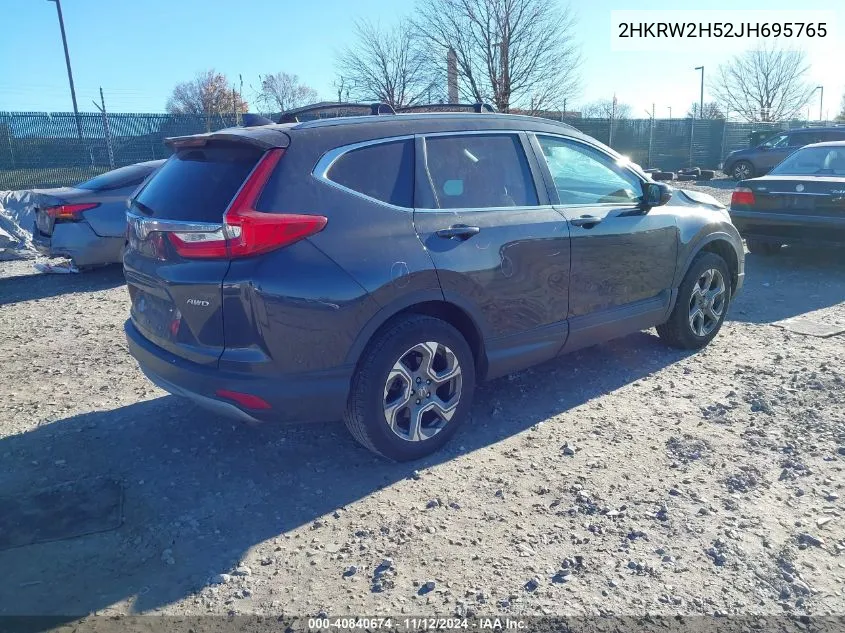 2018 Honda Cr-V Ex VIN: 2HKRW2H52JH695765 Lot: 40840674