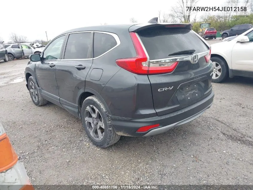 2018 Honda Cr-V Ex VIN: 7FARW2H54JE012158 Lot: 40851756