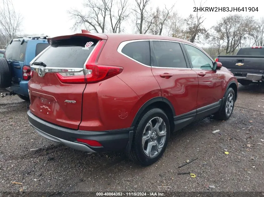 2018 Honda Cr-V Ex-L/Ex-L Navi VIN: 2HKRW2H83JH641904 Lot: 40864353